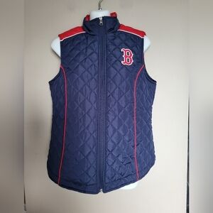 Genuine Merchandise Quilted Vest in Navy and Red Women Red Sox, Size Small